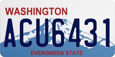 WA license plate ACU6431