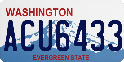 WA license plate ACU6433