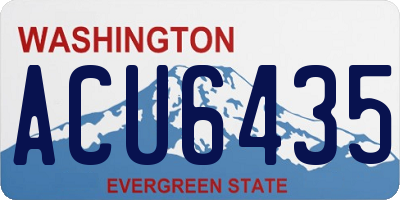 WA license plate ACU6435