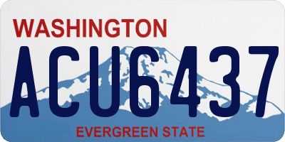 WA license plate ACU6437