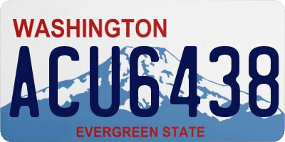 WA license plate ACU6438