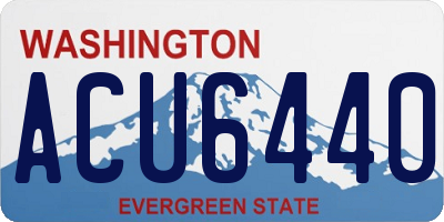WA license plate ACU6440