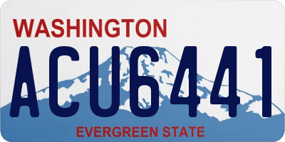 WA license plate ACU6441