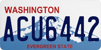 WA license plate ACU6442