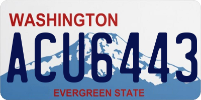 WA license plate ACU6443