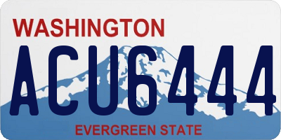 WA license plate ACU6444