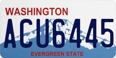 WA license plate ACU6445