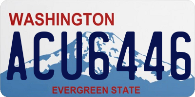 WA license plate ACU6446