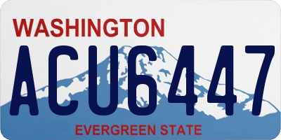 WA license plate ACU6447
