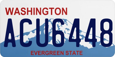 WA license plate ACU6448