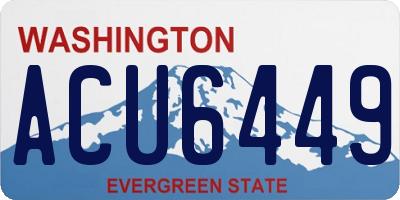 WA license plate ACU6449