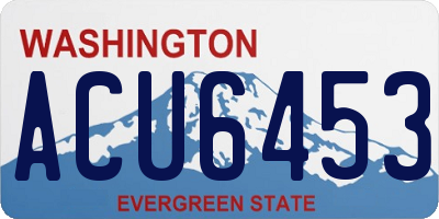 WA license plate ACU6453