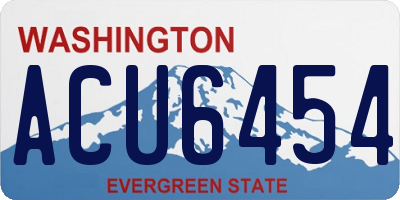 WA license plate ACU6454