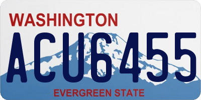 WA license plate ACU6455