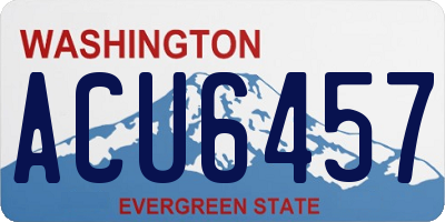 WA license plate ACU6457