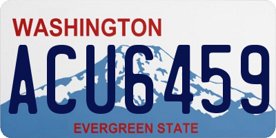 WA license plate ACU6459
