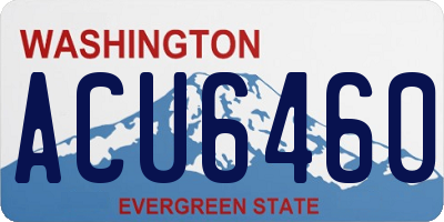 WA license plate ACU6460