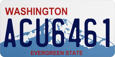 WA license plate ACU6461