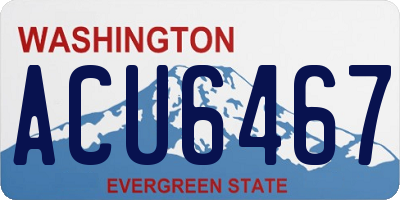 WA license plate ACU6467