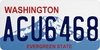 WA license plate ACU6468