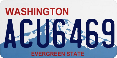 WA license plate ACU6469