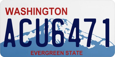 WA license plate ACU6471