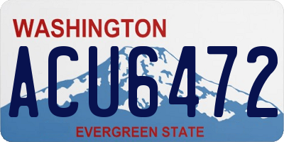 WA license plate ACU6472