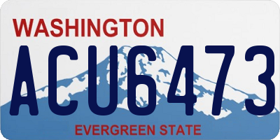 WA license plate ACU6473