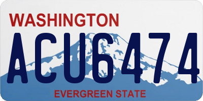 WA license plate ACU6474