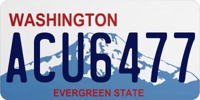 WA license plate ACU6477