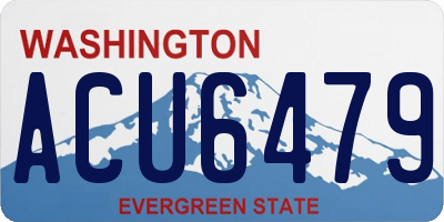 WA license plate ACU6479