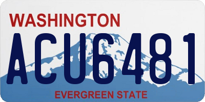 WA license plate ACU6481