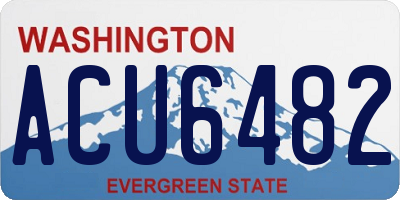 WA license plate ACU6482