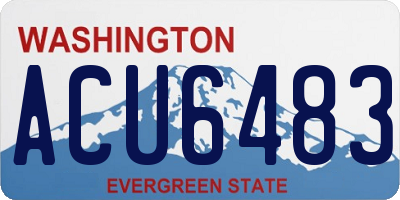 WA license plate ACU6483