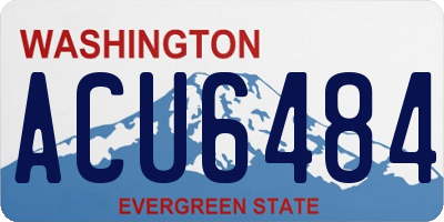 WA license plate ACU6484