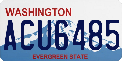 WA license plate ACU6485