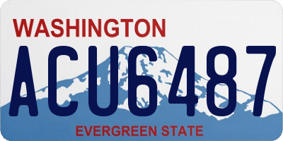 WA license plate ACU6487