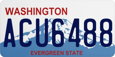 WA license plate ACU6488