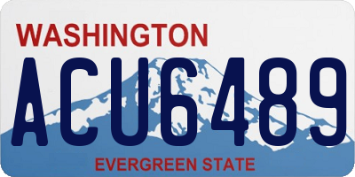 WA license plate ACU6489