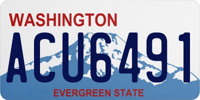 WA license plate ACU6491