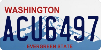 WA license plate ACU6497