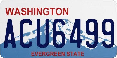 WA license plate ACU6499