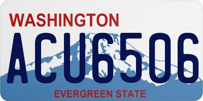 WA license plate ACU6506