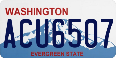 WA license plate ACU6507