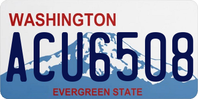 WA license plate ACU6508