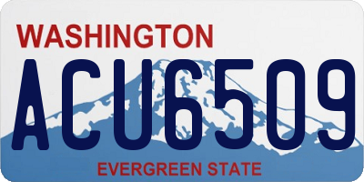 WA license plate ACU6509