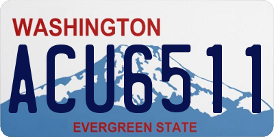 WA license plate ACU6511