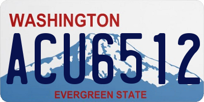 WA license plate ACU6512