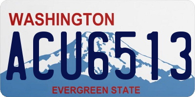 WA license plate ACU6513