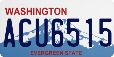 WA license plate ACU6515